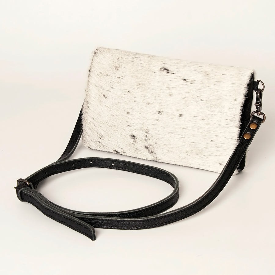 American Darling Handcrafted Leather Small Cross body Bag with Hair-On Cowhide - Uhorse