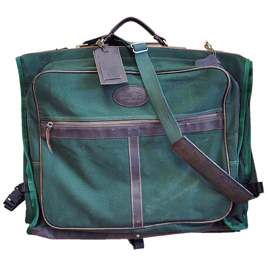 24“W x 20“H x 8“D Garment Bag  Leather Canvas Large