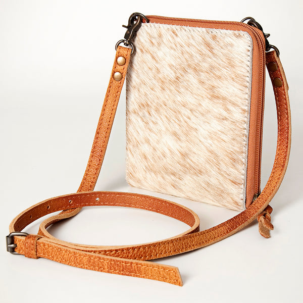 American Darling Handcrafted Leather Cross body Bag with Hair-On Cowhide - Uhorse