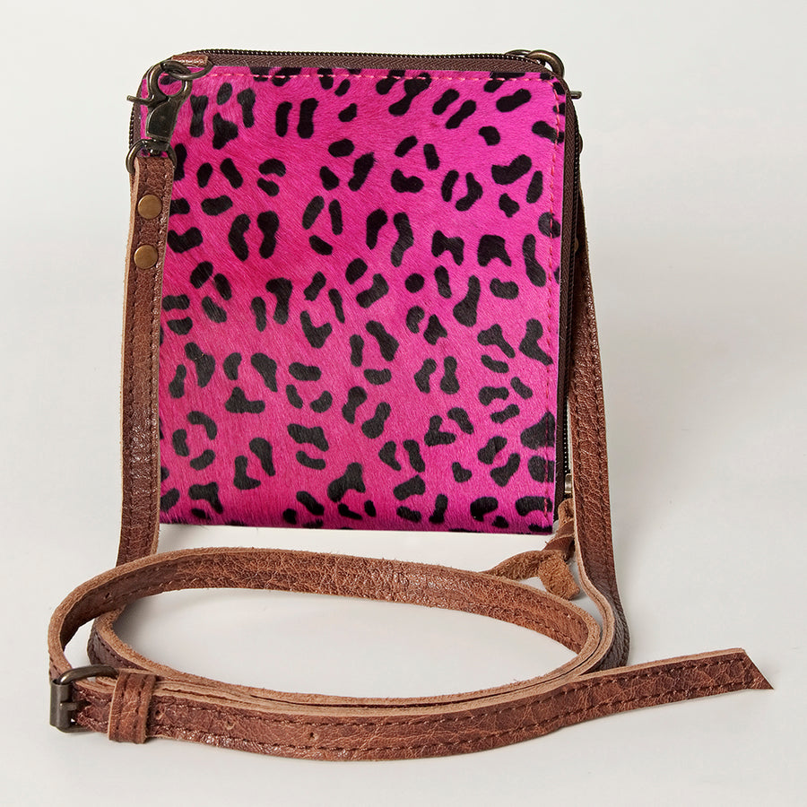 American Darling Cross body Bag, Hair-On Cowhide & Genuine Full Grain Leather, Western Shoulder Purse, 6in (H) X 6in (W)