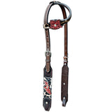 Bar H Equine American Leather Horse Saddle Tack One Ear Headstall Breast Collar Browband Wither Strap Set - Uhorse