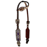 Bar H Equine American Leather Horse Saddle Tack One Ear Headstall Breast Collar Browband Wither Strap Set - Uhorse