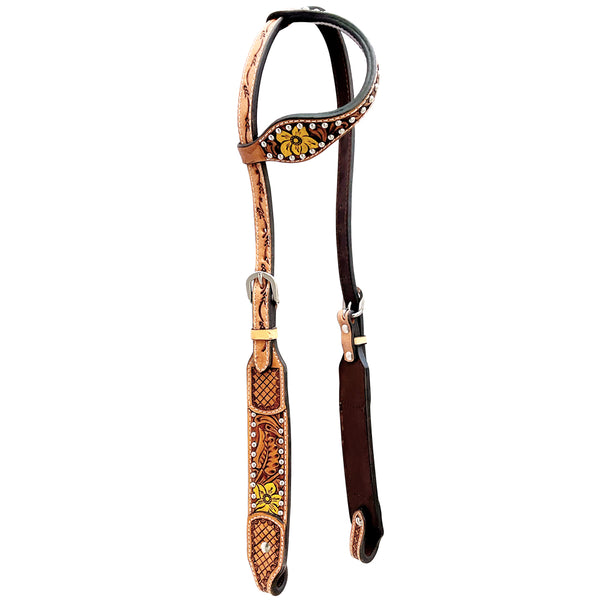 BAR H EQUINE Genuine Western American Leather Horse Headstall - Uhorse