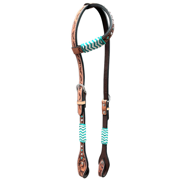 Bar H Equine American Leather H. Saddle Tk. One Ear Headstall | Breast by Hilason – Cowboy and equestrian accessories