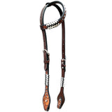 Bar H Equine American Leather Horse Saddle Tack One Ear Headstall | Browband Headstall - Uhorse