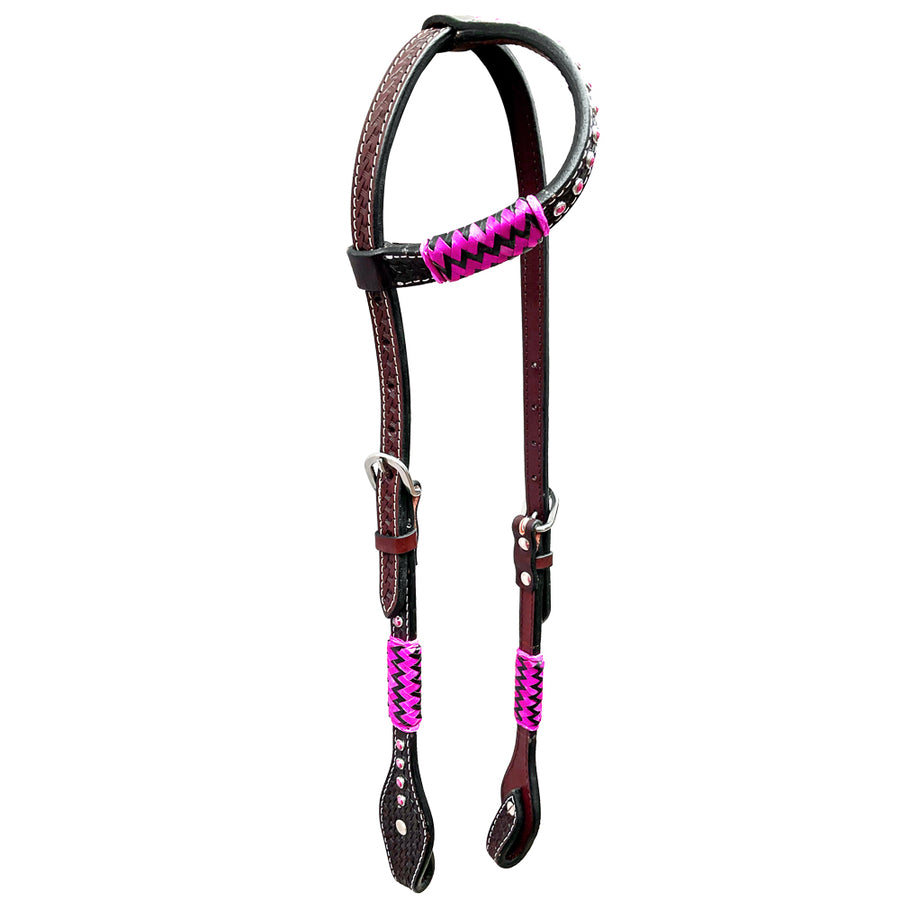 Bar H Equine Genuine Western American Leather Horse Headstall and Breast Collar Set - Uhorse