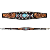 Bar H Equine Genuine Western American Leather Horse Premium Headstall & Breast Collar Set