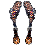 Bar H Equine H. Riding W. Leather Spurs Straps for Adults Womens – by Hilason – Cowboy and equestrian accessories
