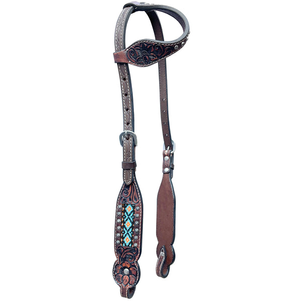 Bar H Equine American Leather H. Saddle Tk. One Ear Headstall | Breast by Hilason – Cowboy and equestrian accessories