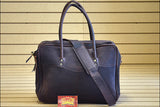 KD Stephens Compact Carry On Overnight Satchel Briefcase Leather