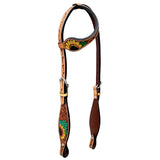 Bar H Equine Genuine Western American Leather Horse One Ear Headstall - Uhorse