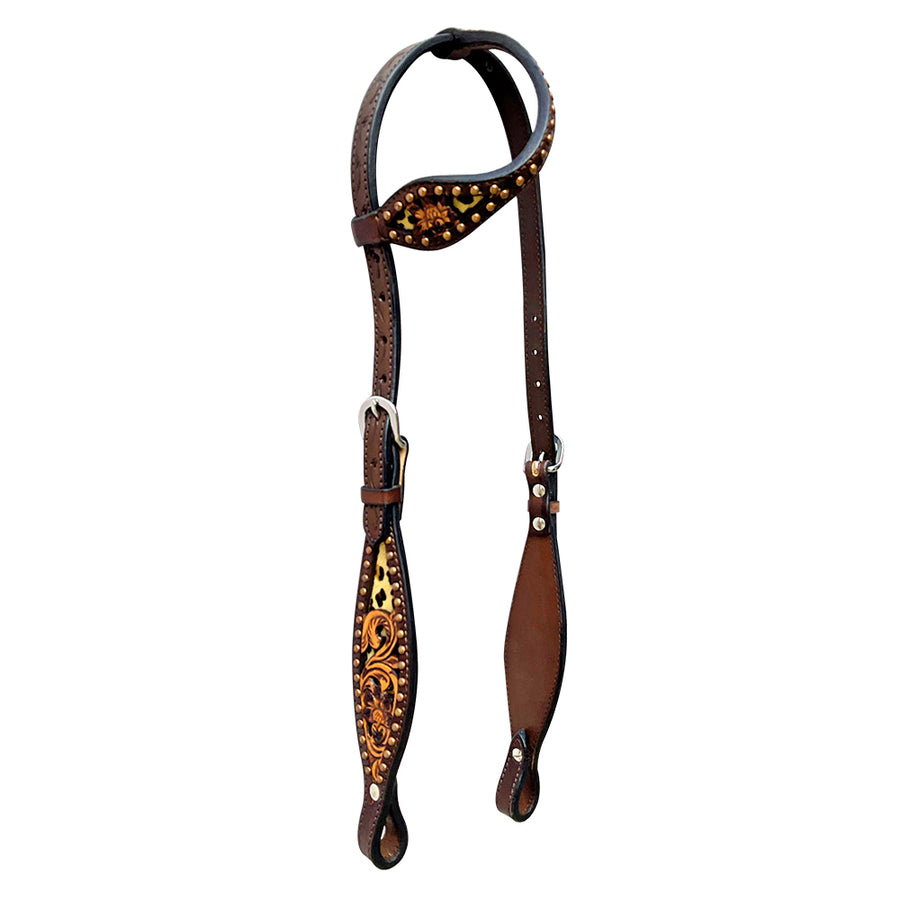 Bar H Equine American Leather Horse Saddle Tack One Ear Headstall | Browband Headstall - Uhorse
