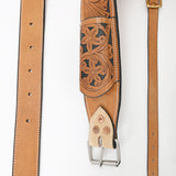 Comfytack Horse Saddle Flank Cinch Girth Handtooled Leather W/ Billets Tan