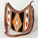 American Darling Hand Tooled Saddle Blanket Genuine Leather Women Bag Western Handbag Purse