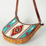 American Darling Hand Tooled Saddle Blanket Genuine Leather Women Bag Western Handbag Purse