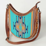 American Darling Hand Tooled Saddle Blanket Genuine Leather Women Bag Western Handbag Purse