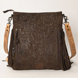 American Darling ADBGS192DM1E Messenger Hand Tooled Embossed Genuine Leather women bag western handbag purse