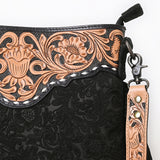 American Darling Messenger Hand Tooled Hair On Genuine Leather Western Women Bag Handbag Purse | Cute