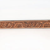BAR H EQUINE Sunflower Floral Hand Carved Western Fashion Premium Leather Men And Women Belt Brown
