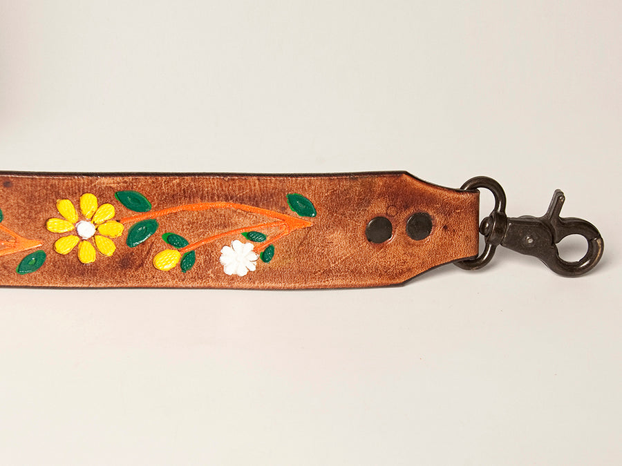 American Darling Hand Tooled Genuine Leather Crossbody Handle Strap for Bags Phone Keychain Wallet Purse Clutch Cellphone