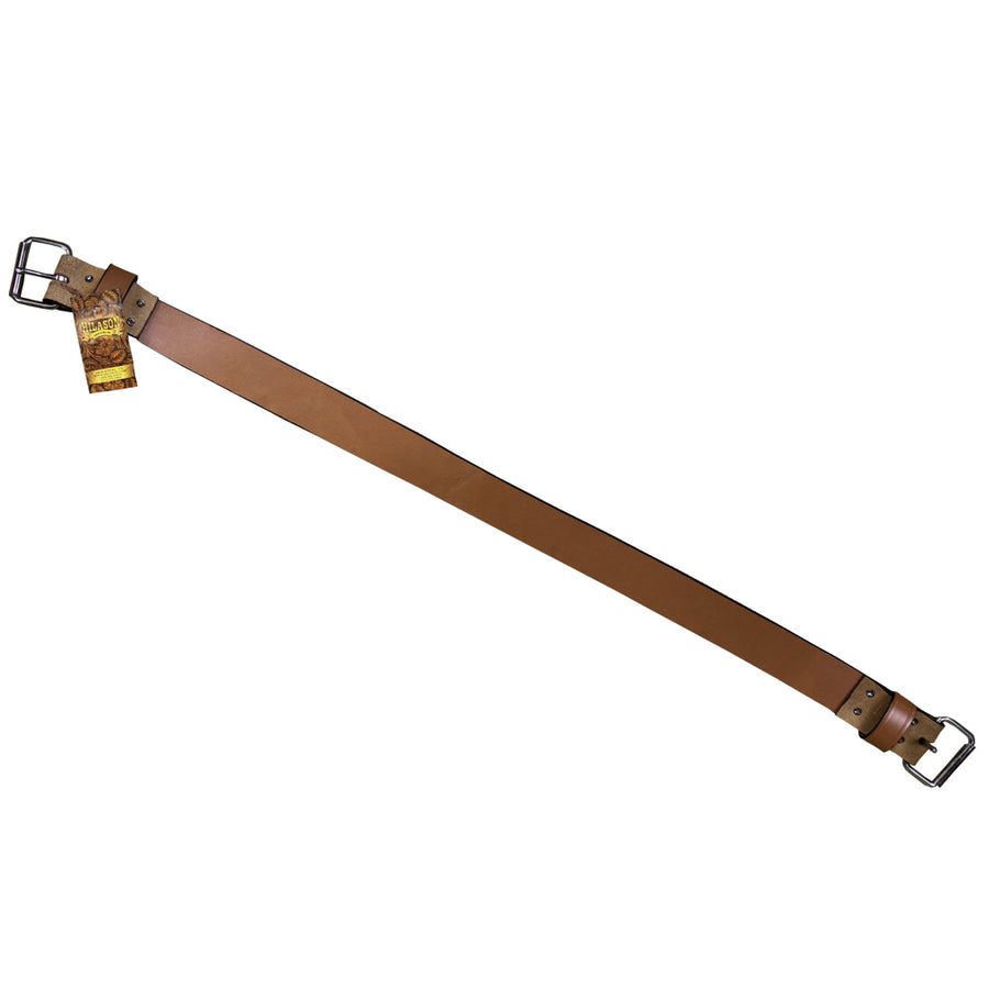 Brown leather girth with metal buckles - Uhorse