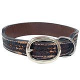 BAR H EQUINE Premium Quality Beaded Bright Designs Western Leather Dog Collar