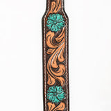 BAR H EQUINE Ella Young Turquoise Flower Hand Painted Western Leather Dog Collar
