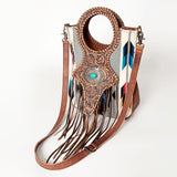 ADBG827B American Darling Hand Tooled Saddle Blanket Genuine Leather Women Bag Western Handbag Purse