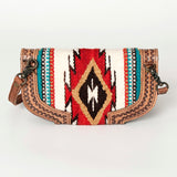 ADBG829A American Darling Hand Tooled Saddle Blanket Genuine Leather Women Bag Western Handbag Purse