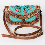 ADBG829F American Darling Hand Tooled Saddle Blanket Genuine Leather Women Bag Western Handbag Purse