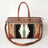 American Darling ADBG835B Tote Hand Tooled Saddle Blanket Genuine Leather women bag western handbag purse