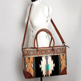 American Darling ADBG835B Tote Hand Tooled Saddle Blanket Genuine Leather women bag western handbag purse