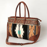 American Darling ADBG835B Tote Hand Tooled Saddle Blanket Genuine Leather women bag western handbag purse