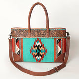 American Darling ADBG835E Tote Hand Tooled Saddle Blanket Genuine Leather women bag western handbag purse