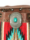 ADBG836A American Darling Hand Tooled Saddle Blanket Genuine Leather Women Bag Western Handbag Purse