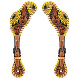 Bar H Equine Leather Spurs Straps for Adults - Western Womens Spur Straps for Horse Riding, Barrel Racing, Show, and Rodeo