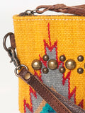 American Darling ADBG344AG Wristlet Saddle Blanket Genuine Leather women bag western handbag purse
