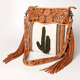 American Darling Signature Crossbody Hand Tooled Saddle Blanket Genuine Leather Women Bag Western Handbag Purse