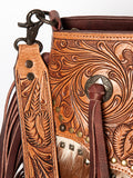 American Darling Crossbody Hand Tooled Hair-On Genuine Leather Women Bag Western Handbag Purse