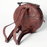 American Darling ADBGZ598 Canteen Hand Tooled Hair-On Genuine Leather Women Bag Western Handbag Purse