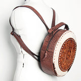 American Darling Canteen Hand Tooled Hair-On Genuine Leather Women Bag Western Handbag Purse