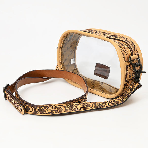 American Darling Clear Bag Hand Tooled Genuine Leather Women Bag Western Handbag Purse - Uhorse