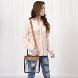 American Darling ADBGZ603 Clear Bag Hand Tooled Genuine Leather Women Bag Western Handbag Purse