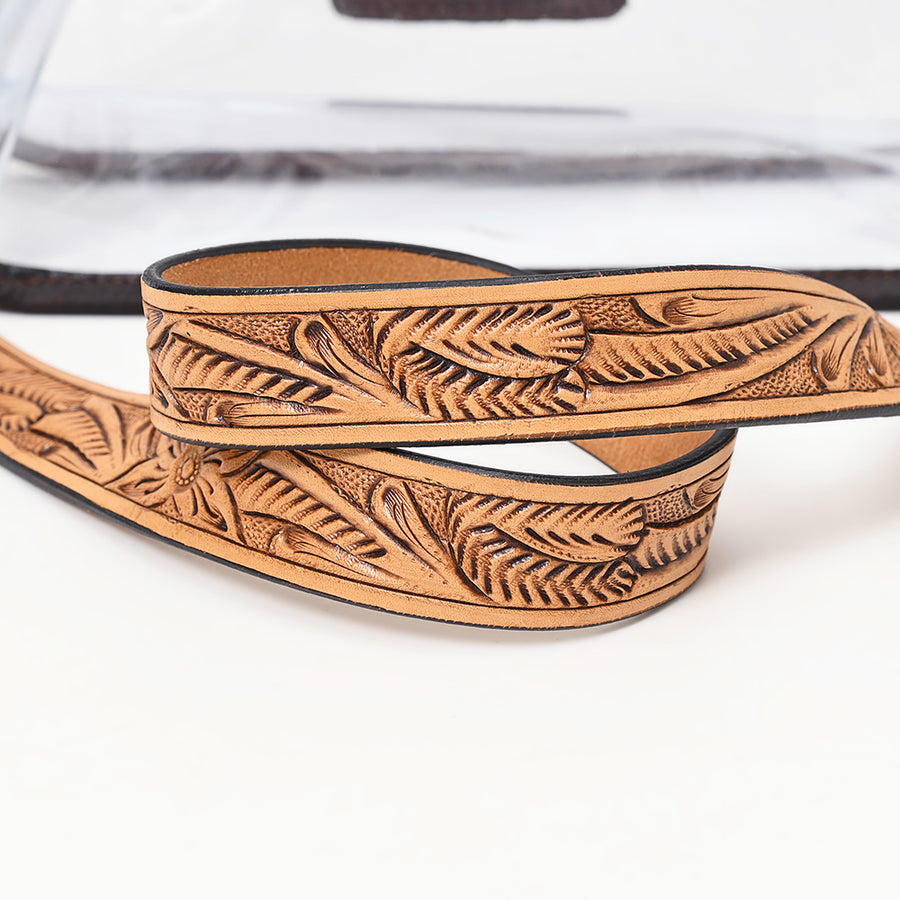 American Darling Clear Bag Hand Tooled Genuine Leather Women Western Handbag Purse