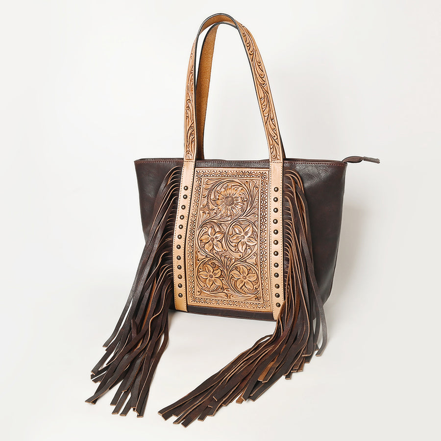 American Darling Hand Tooled Genuine Leather Women Bag Western Handbag Purse - Uhorse