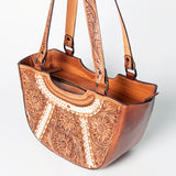 American Darling ADBGZ609 Tote Hand Tooled Genuine Leather Women Bag Western Handbag Purse