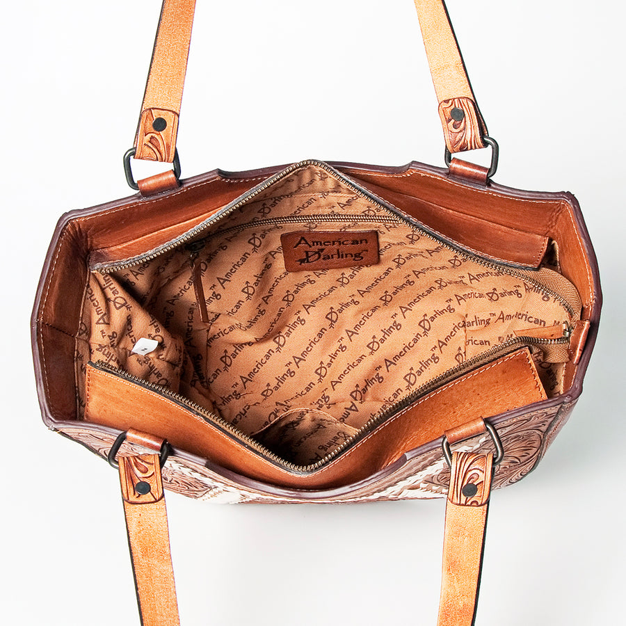 American Darling Tote Hand Tooled Genuine Leather Women Bag Western Handbag Purse