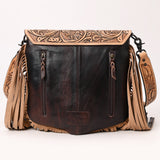 American Darling ADBGZ612 Messenger Saddle Blanket Genuine Leather Women Bag Western Handbag Purse