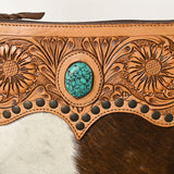 American Darling ADBGZ614 Crossbody Hand Tooled Hair-On Genuine Leather Women Bag Western Handbag Purse