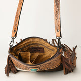 American Darling ADBGZ614 Crossbody Hand Tooled Hair-On Genuine Leather Women Bag Western Handbag Purse